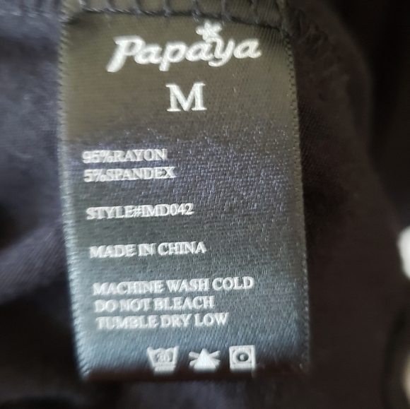 3/$20 Papaya Spaghetti Strap Black Dress - Picture 4 of 4